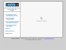 Tablet Screenshot of metrocalappraisal.com